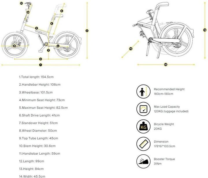 Actual product image Honbike HF01 schwarz
