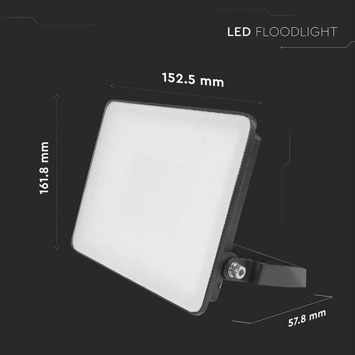 Produktbild V-TAC LED-Fluter, VT-4419-FC, EEK: E, 20 W, 2400 lm, 6500 K, IP65, kaltweiss (2400 lm, IP65)