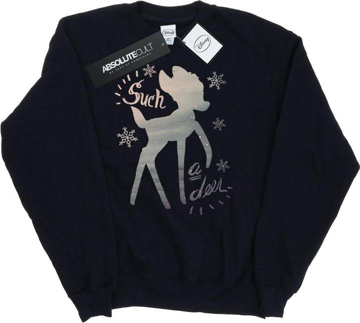 Actual product image Disney Womens/Ladies Bambi Winter Deer Sweatshirt (S)