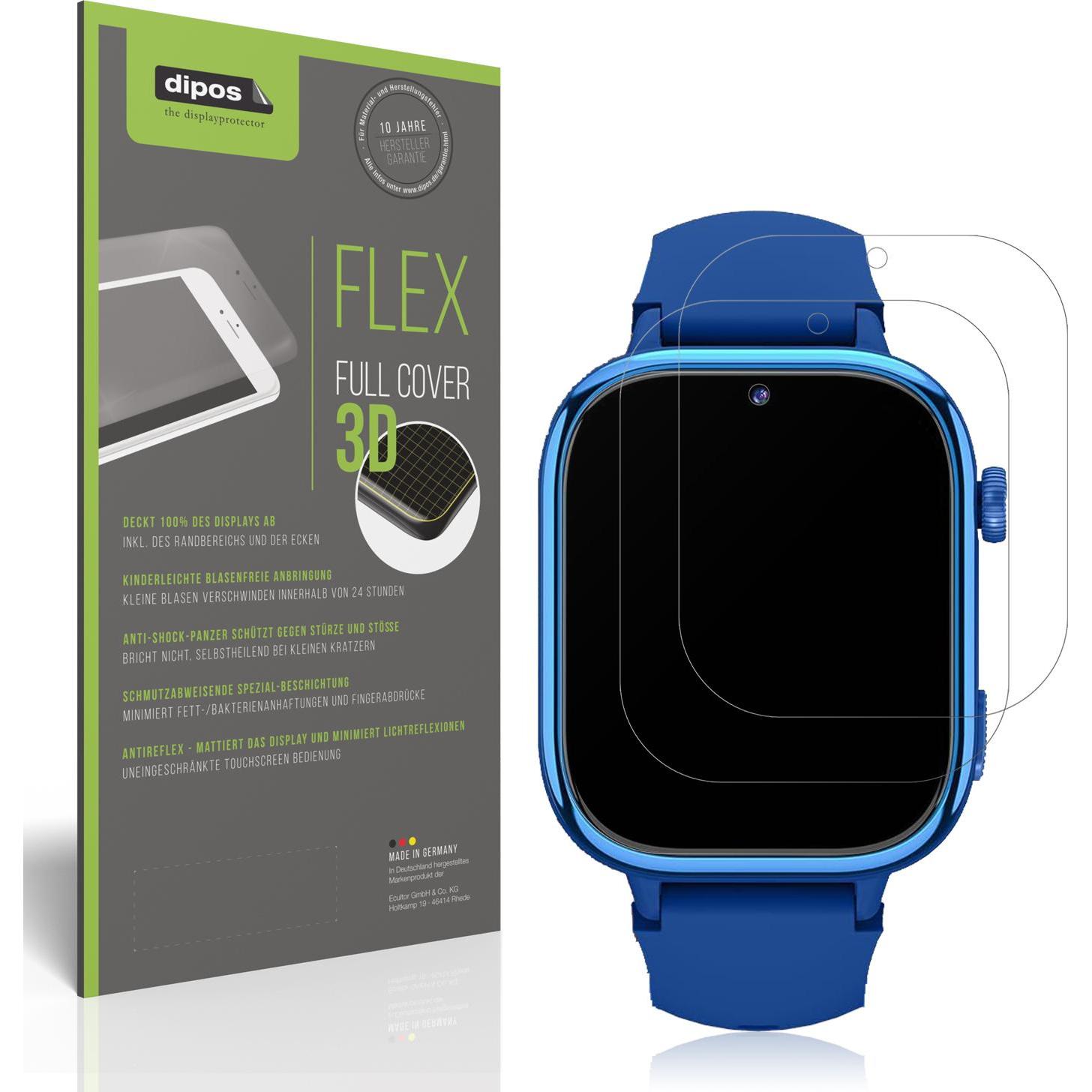 Dipos Full Cover Schutzfolie Matt, Smartwatch Schutzfolie, Transparent