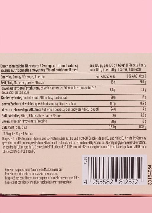 Nährwerte und Zutaten KoRo Crispy Protein Bar (720 g, 12 Stk.)