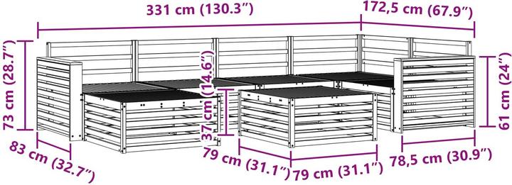 Produktbild vidaXL Outdoor-Sofa