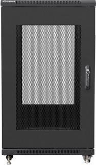 Produktbild Lanberg SZAFA INSTALACYJNA RACK STOJĄCA 19" 22U 600X800 CZARNA DRZWI PERFOROWANE (FLAT PACK) (22 HE, 19 Zoll Rack)