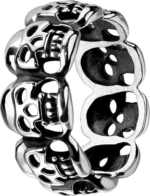 Immagine prodotto Star Piercing Anello d'argento fatto di teschi (senza ottone, Acciaio chirurgico 316L)