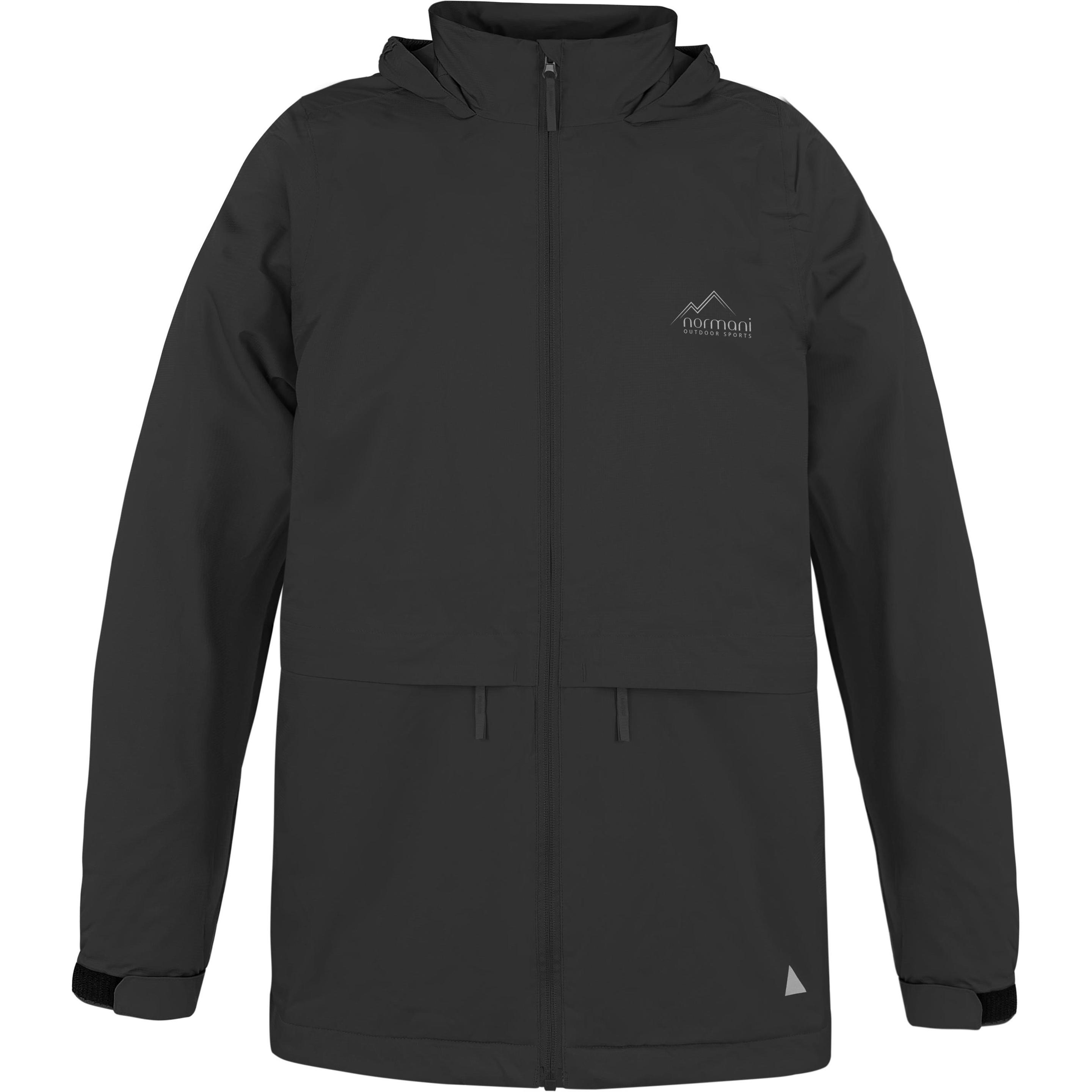 Normani, Herren, Jacke, Kinder Regenjacke mit Fleecefutter Taunton - 1119 (S), Schwarz, S