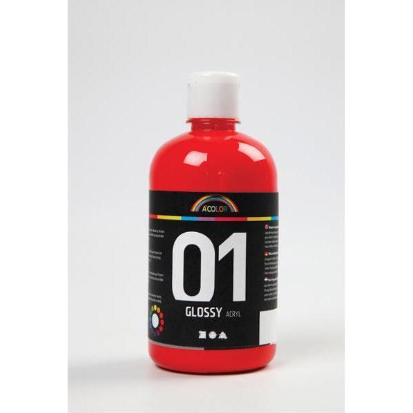 Thumbnail - Creativ Company, Künstlerfarbe + Bastelfarbe, A-Color Acrylfarbe (Rot, 500 ml)