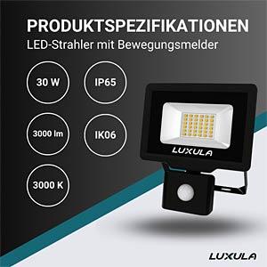 Produktbild Luxula LED-Fluter mit Bewegungsmelder (3000 lm, E27, IP65)