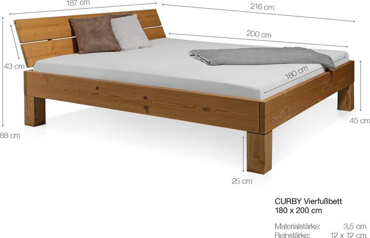 Produktbild Möbel-Eins Curby (180 x 200 cm)