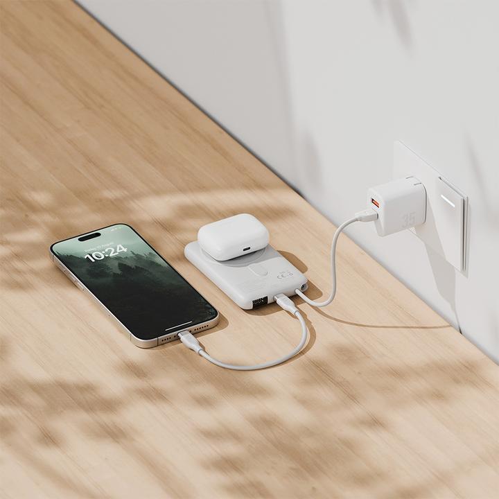 Produktbild Energea PowerBank Bazic Fusion Mag 10000mAh MagSafe Cable USB-C grey (10000 mAh)