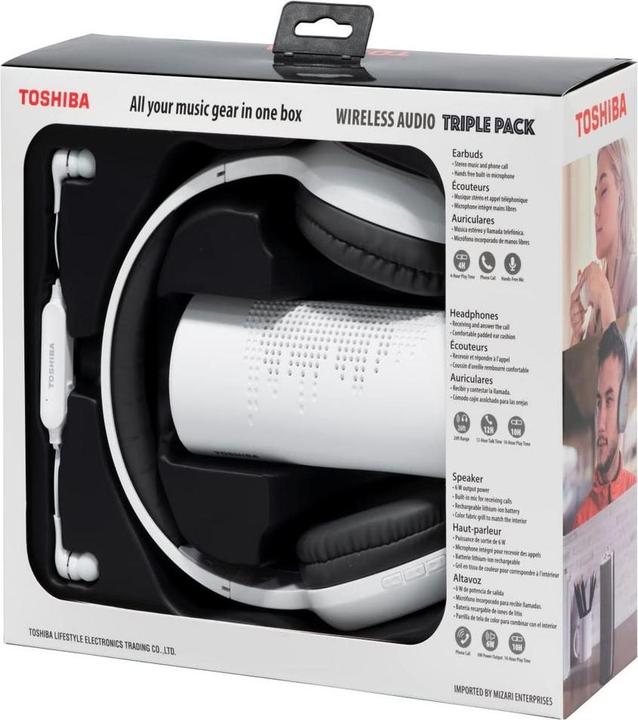 Actual product image Toshiba Audio Triple Pack HSP-3P19 white (12 h, Wireless)