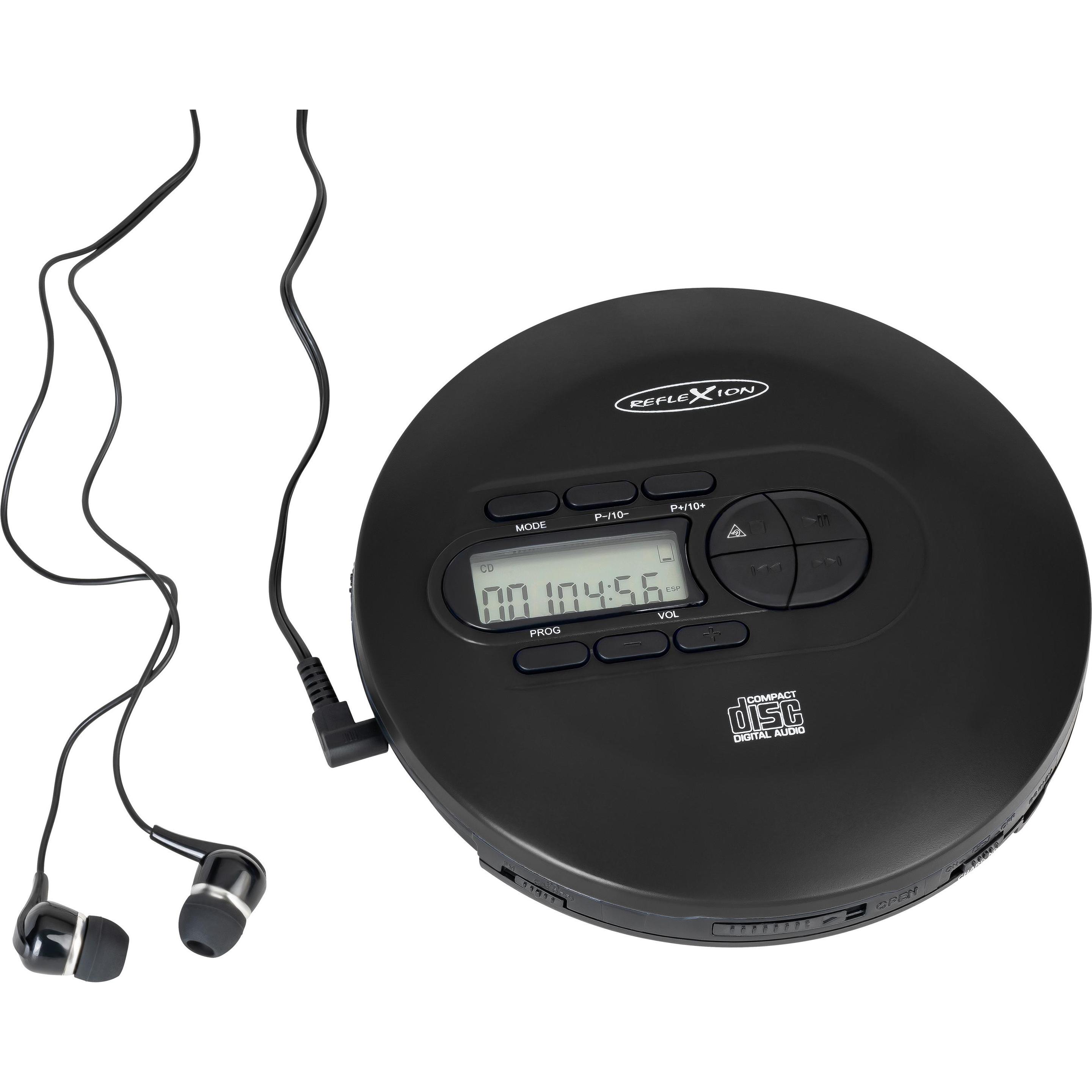 Reflexion Discman PCD520ME, Lettore MP3 + dispositivo audio portatile, Nero