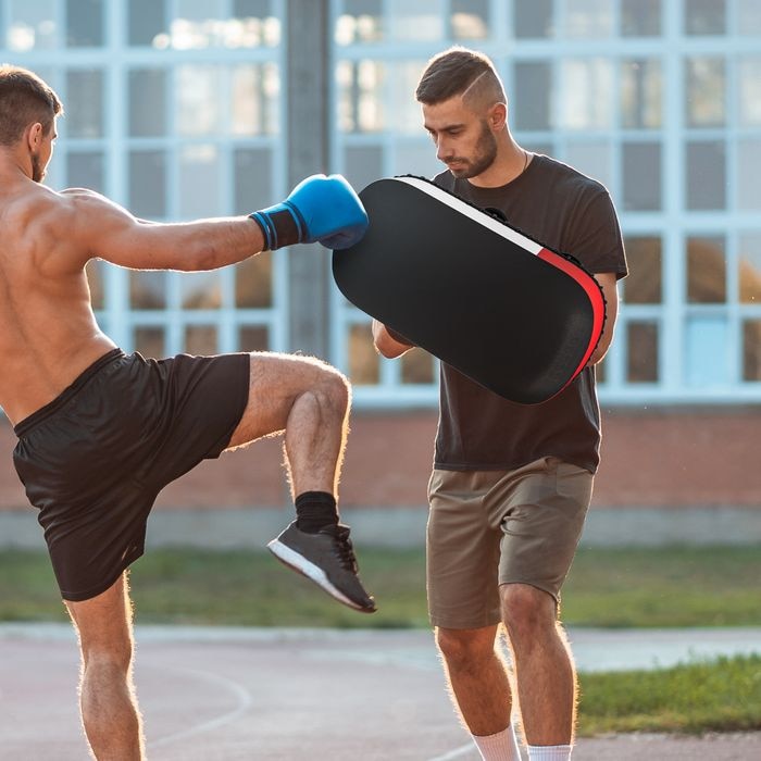 Actual product image Swisshandel24 Kickboxing kick pads for Muay Thai boxing pads Trainer pads Punch pads for coaching, tr (38 cm, 0.40 kg)
