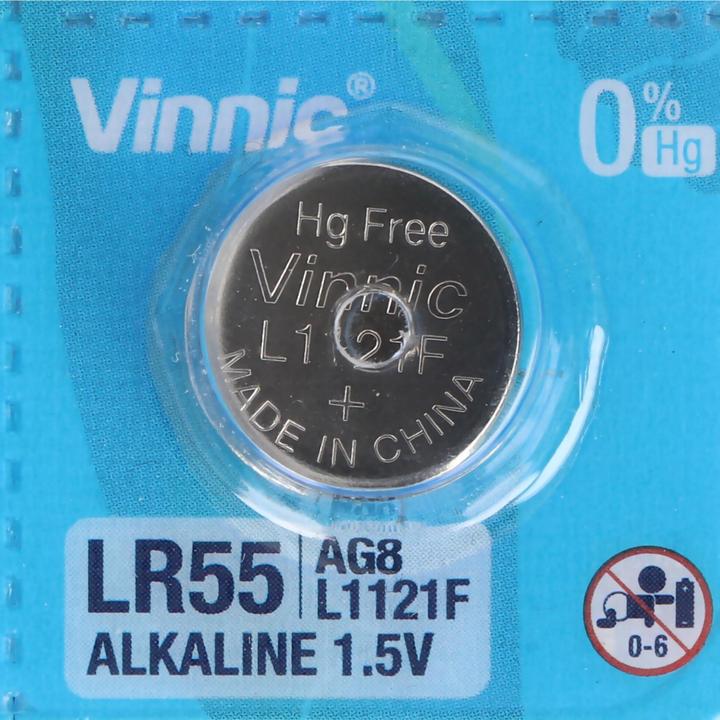 Actual product image Vinnic 10 Stück LR55, V8GA, 191, 80, LR1120, LR1121, LR4230 (10 pcs., AG8, 42 mAh)