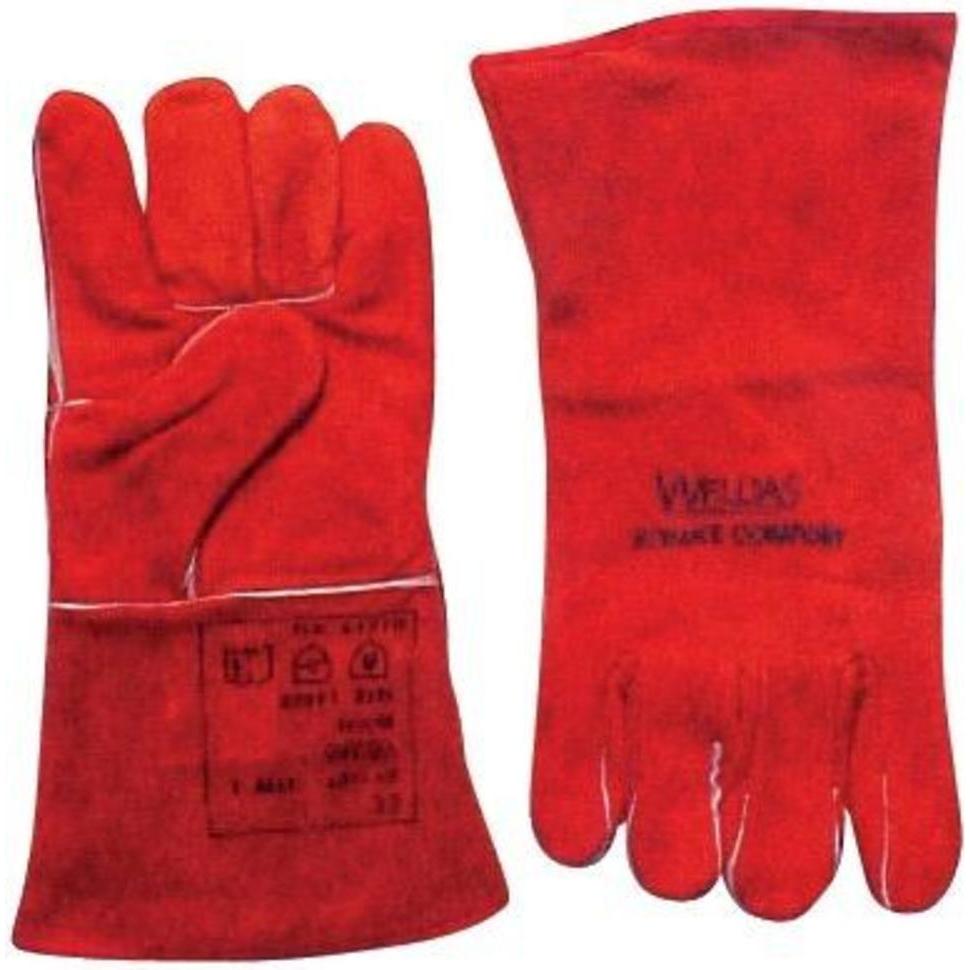 EDE, Guanti di sicurezza, Guanto da saldatura rosso taglia L 1pair WELDAS (L)