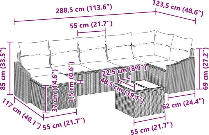 Produktbild vidaXL gartenmöbel
