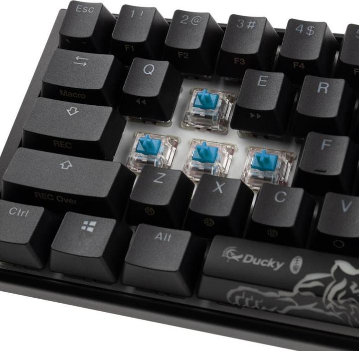Actual product image Ducky One 3 Classic Black/White SF Gaming Keyboard, RGB LED - MX-Blue (US) (USA, Cable)