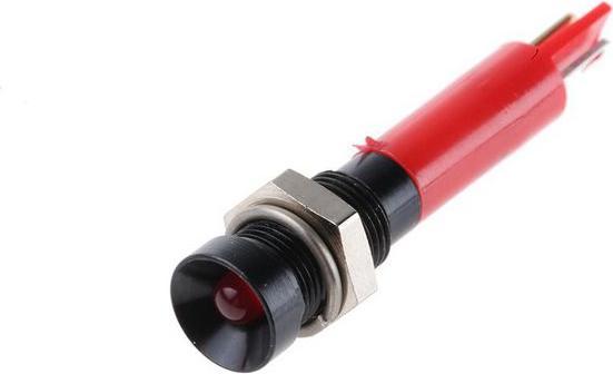 Produktbild RS PRO LED versenkt 6mm schwarz 24VDC HE rot