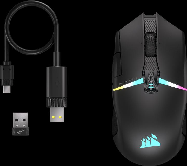Actual product image Corsair Nightsabre (Cable, Wireless)