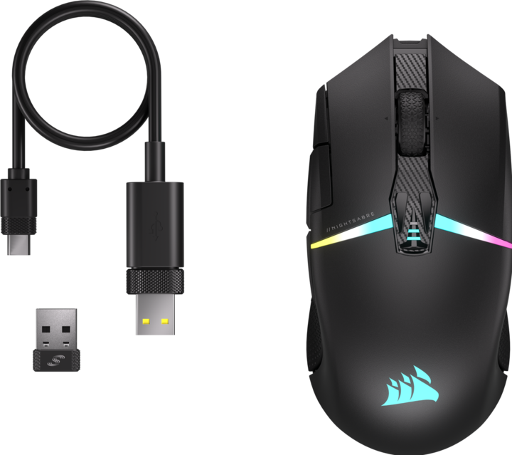 Produktbild Corsair Nightsabre (Kabelgebunden, Kabellos)