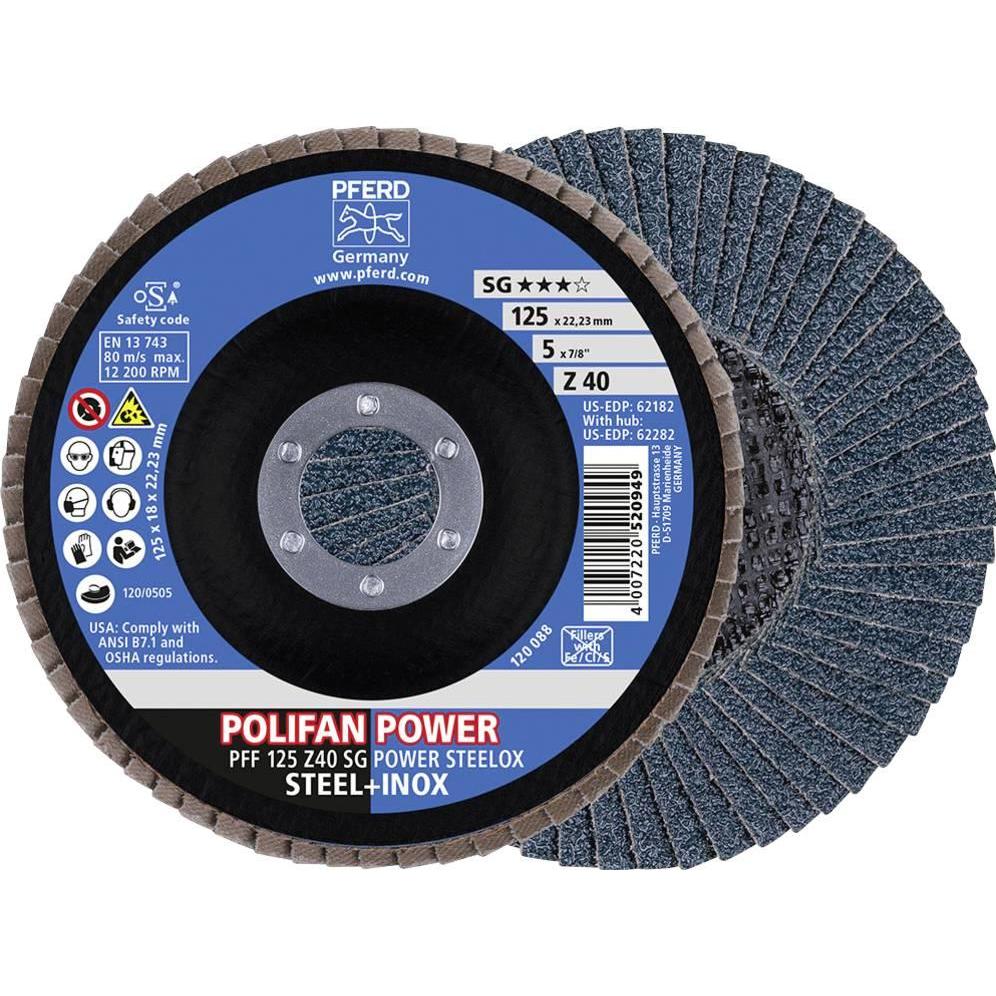 Pferd, Schleifmittel, POLIFANFächerscheibe PFF 40 SG POWER STEELOX (40)