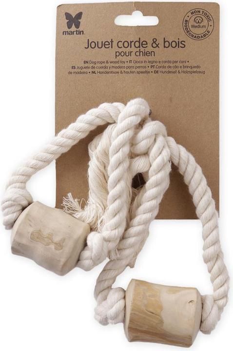 Martin koffiehout trekspeelgoed flostouw super 8 (Zerrspielzeug Hund)