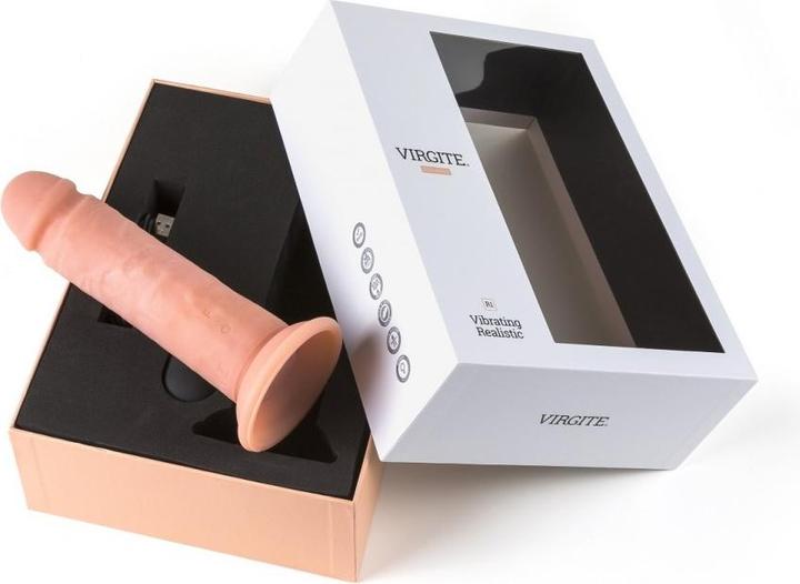Actual product image Virgite Realistic vibrator "R1" 19cm With remote control