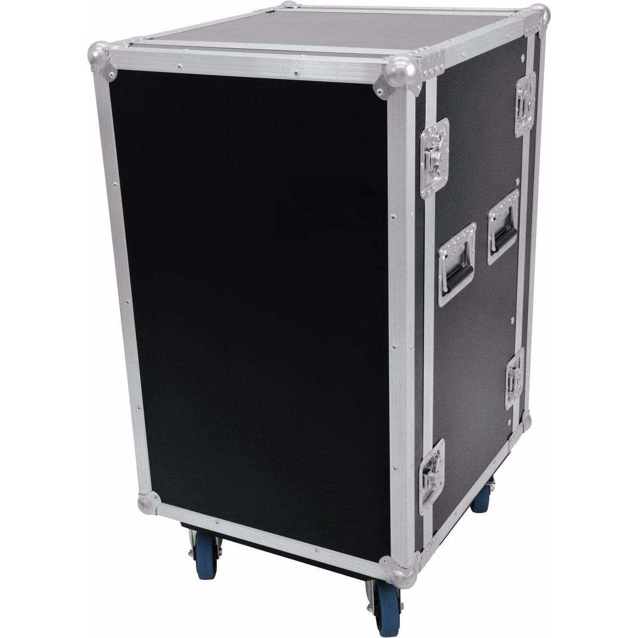 Roadinger Rack Profi 18HE 45cm mit Rollen (19" Case), Audio Racks + Cases, Braun