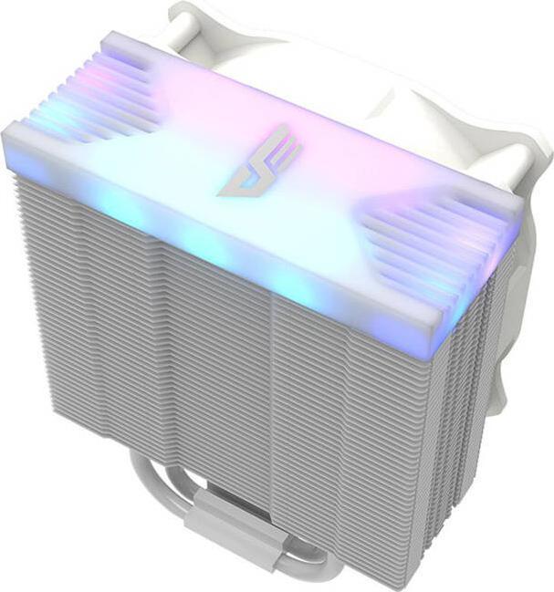 Actual product image Darkflash Tech Darkair CPU active cooling LED (heatsink + fan 120x120) white (157 mm)