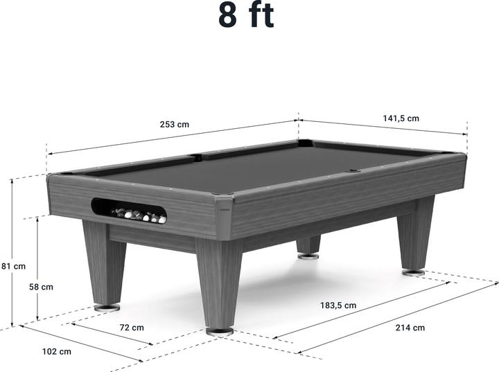 Produktbild Stradivari Billardtisch Nero Edition mit Aramith-Kugeln