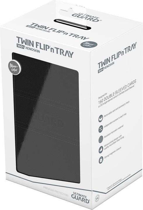 Immagine prodotto Ultimate Guard Twin Flip'n'Tray 160+ XenoSkin Monocolor Noir