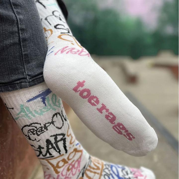 Produktbild Toe Rags Crew Socken Mit Street Graffiti (Einzelpack, 40 - 45)