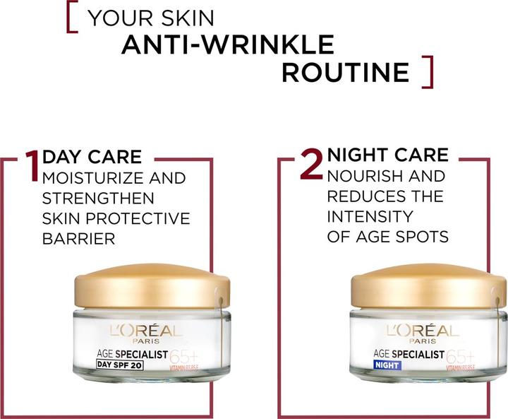 Actual product image L'Oréal Paris Age Specialist 65+ (50 ml, 24h cream, SPF 20)