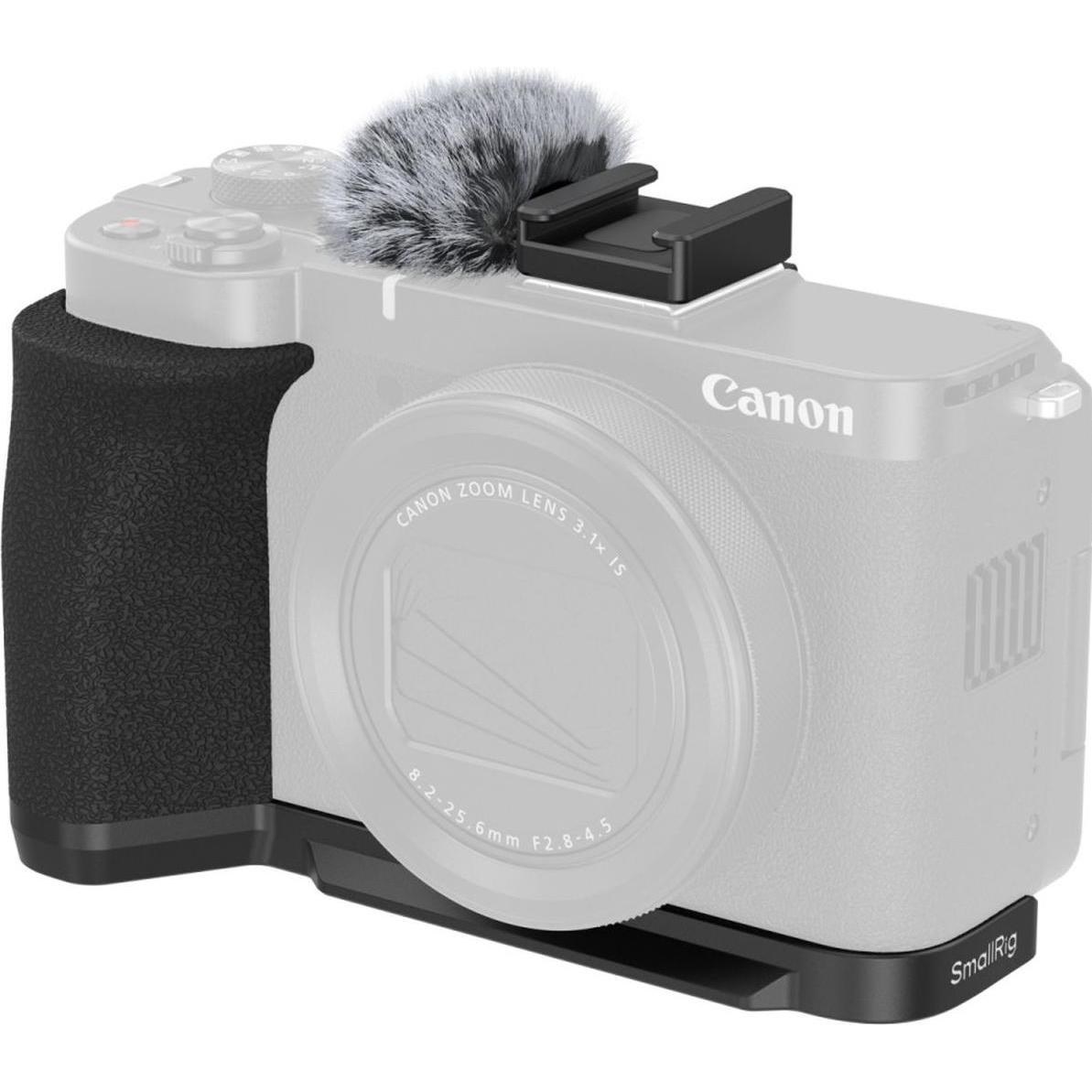 SmallRig 5808 L-Shaped Mount Plate with Handle for Canon PowerShot V1 (Black) (Impugnatura), Accessori video, Nero