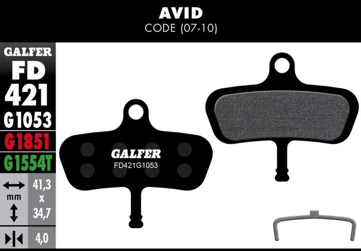 Produktbild Galfer Bike Standard Bremsbeläge (Avid, SRAM, Semi-Metallisch)