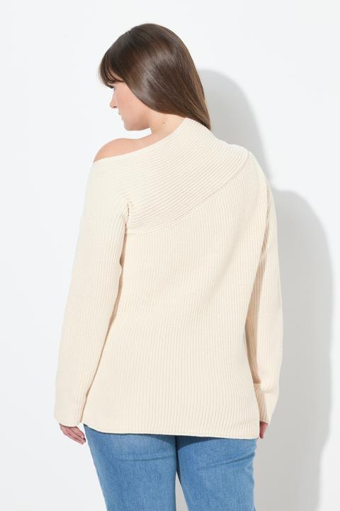 Produktbild Ulla Popken Pullover, Struktur, Schalkragen, Langarm (54)