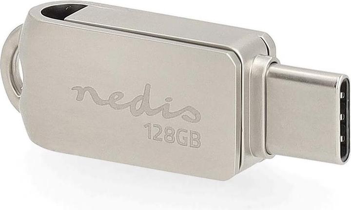 Actual product image Nedis Flash drive - 128 GB - USB-A/USB-C - Read speed: 110 MB/s - Write speed: 110 MB/s (128 GB, USB-A, USB-C)