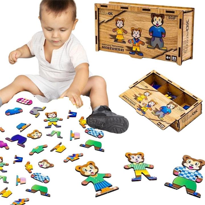 Image du produit PuzzleOk Puzzle en bois - Ours