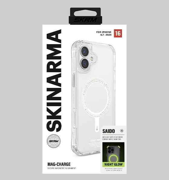 Image du produit Skinarma case Saido iPhone 16 Plus 6.7" Magnetic Charging green (niteglow) (Apple iPhone 16 Plus)