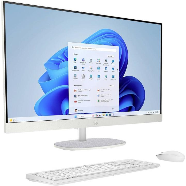 Produktbild HP AIO 27-cr2275ng 68,58cm 27Zoll Intel Core Ultra 7 255U 16GB 512GB SSD UMA W11H Shell White (P) (512 GB, 16 GB, Intel Core Ultra 7 255U, Intel UHD Graphics)
