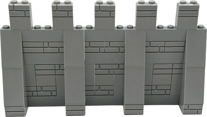 Image du produit LEGO MOC Mur médiéval Chevalier Château - gris - 68 pièces - nouveau (LEGO Accessoires)