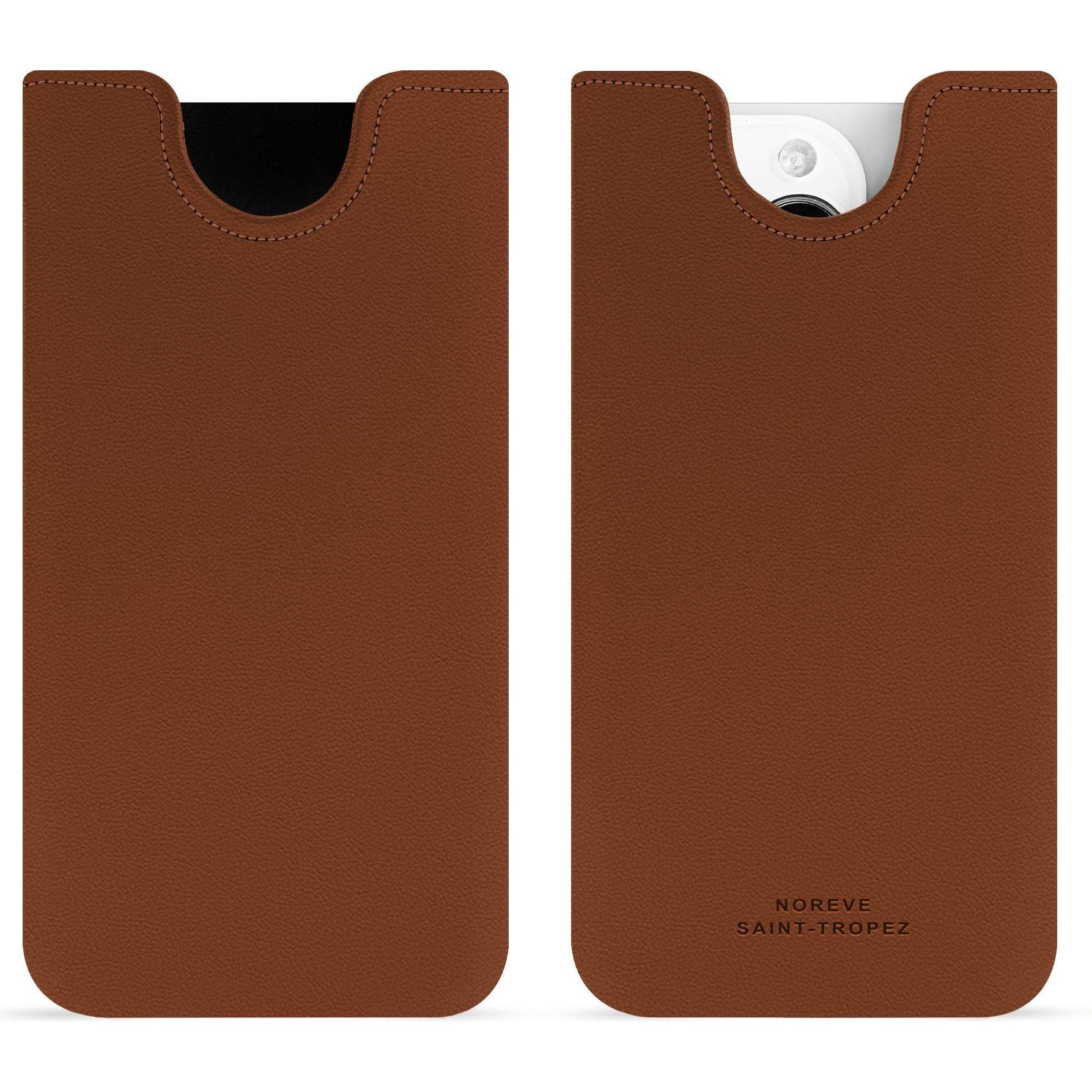 Noreve Lederschutzhülle (Apple iPhone 15 Pro), Smartphone Hülle, Braun