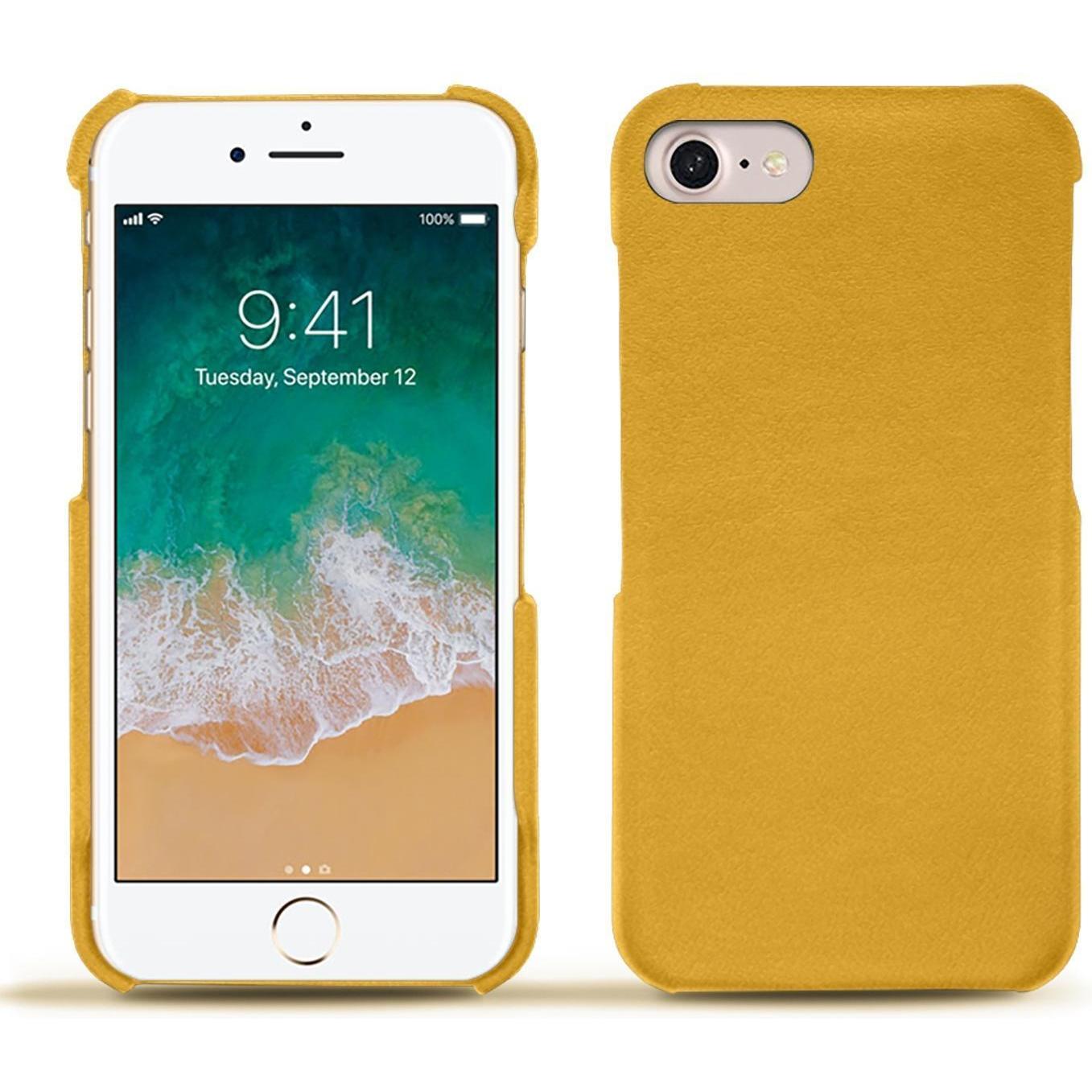 Noreve Lederschutzhülle (Apple iPhone 7), Smartphone Hülle, Gelb