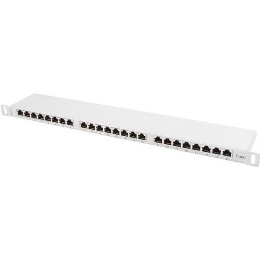 Lanberg PPS6-0024-S Patch Panel 0.5U, Server Zubehör, Grau