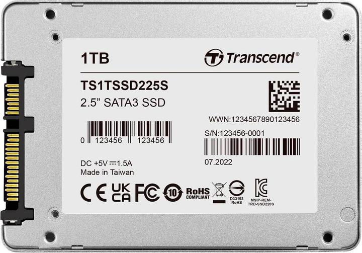 Produktbild Transcend 1TB 2.5IN SSD SATA3 3D TLC (1000 GB, 2.5")