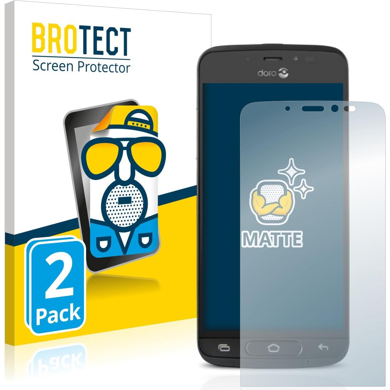 BROTECT Entspiegelungsfolie Displayschutz Displayschutzfolie Folie Matt (2 Stück, Doro 8040), Smartphone Schutzfolie, Gr...
