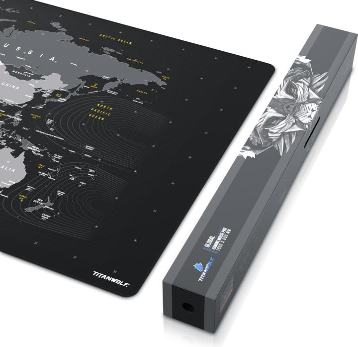 Produktbild Titanwolf Gaming Mauspad, XXXL Speed Gaming Mausmatte, Mousepad Extragrosse Fläche von 1800 x 800mm, Weltkarte (XXL)