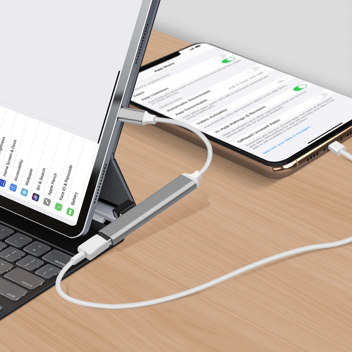 Produktbild LinQ Lightning Hub: 2x USB + 1x Lightning Lade-/Sync (USB, Lightning)