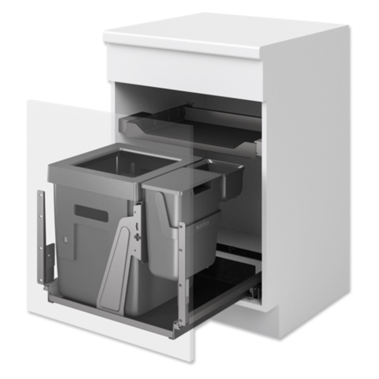Peka Metall OekoComplet 40+6+1.2, Abfalleimer, Grau