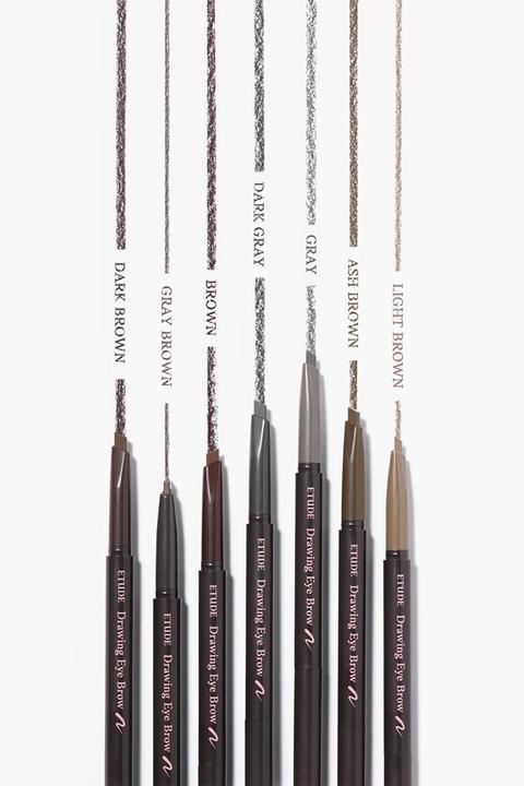 Actual product image Etude House House Drawing Eye Brow 0.25g Gray 21AD Long Lasting Eyebrow Pencil Soft Textured Natural Daily Look (Grey)