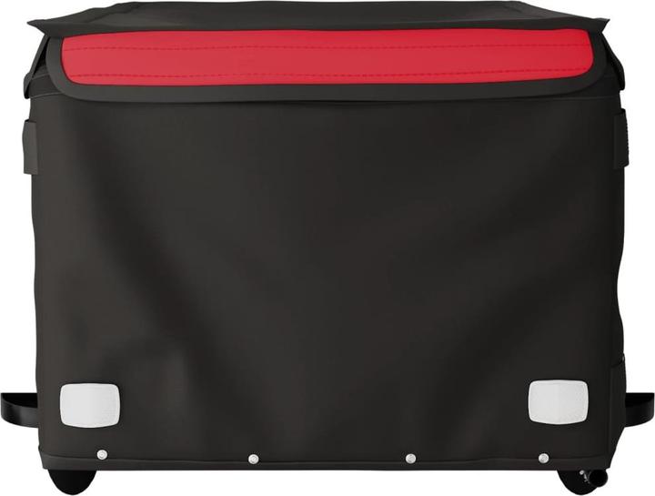 Image du produit VidaXL Lastenanhänger Schwarz und Rot 45 kg Eisen, Farbe